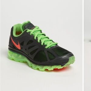 Nike Air Max 2012 Sneakers Running Shoes Black Green Athletic size 8